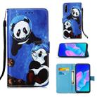 For Huawei P40 Lite E / Y7P Painting Horizontal Flip Leather Case with Holder & Card Slot & Wallet & Lanyard(Panda Under The Sea) - 1