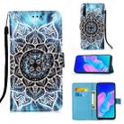 For Huawei P40 Lite E / Y7P Painting Horizontal Flip Leather Case with Holder & Card Slot & Wallet & Lanyard(Mandala) - 1