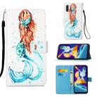 For Galaxy A11 / M11 Painting Horizontal Flip Leather Case with Holder & Card Slot & Wallet & Lanyard(Mermaid) - 1