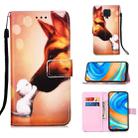 For Xiaomi Redmi Note 9S Painting Horizontal Flip Leather Case with Holder & Card Slot & Wallet & Lanyard(Hound Kiss) - 1