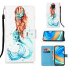 For Xiaomi Redmi Note 9S Painting Horizontal Flip Leather Case with Holder & Card Slot & Wallet & Lanyard(Mermaid) - 1