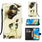 For Xiaomi Redmi Note 9S Painting Horizontal Flip Leather Case with Holder & Card Slot & Wallet & Lanyard(Cat Stare) - 1