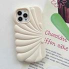 For iPhone 12 Pro Max Shiny Shell Texture Phone Case(White) - 2