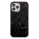 For iPhone 14 Pro Max Shiny Wrinkle Phone Case(Black) - 1