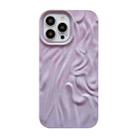 For iPhone 14 Plus Shiny Wrinkle Phone Case(Purple) - 1