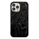 For iPhone 12 Shiny Wrinkle Phone Case(Black) - 1