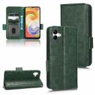 For Samsung Galaxy A04 Symmetrical Triangle Leather Phone Case(Green) - 1