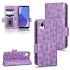 For Samsung Galaxy A23e/A23 5G JP Version Symmetrical Triangle Leather Phone Case(Purple) - 1