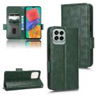 For Samsung Galaxy M33 5G Symmetrical Triangle Leather Phone Case(Green) - 1