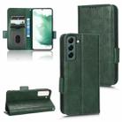 For Samsung Galaxy S21+ 5G Symmetrical Triangle Leather Phone Case(Green) - 1