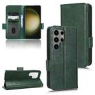 For Samsung Galaxy S23 Ultra 5G Symmetrical Triangle Leather Phone Case(Green) - 1