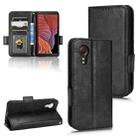 For Samsung Galaxy Xcover 5 Symmetrical Triangle Leather Phone Case(Black) - 1