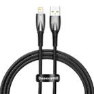 Baseus Glimmer Series 2.4A USB to 8 Pin Fast Charging Data Cable, Length:1m(Black) - 1