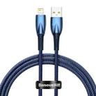 Baseus Glimmer Series 2.4A USB to 8 Pin Fast Charging Data Cable, Length:1m(Blue) - 1