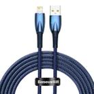 Baseus Glimmer Series 2.4A USB to 8 Pin Fast Charging Data Cable, Length:2m(Blue) - 1