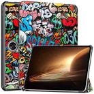 For OPPO Pad 2 11.6 inch Custer Painted 3-Fold Holder Smart Leather Tablet Case(Graffiti) - 1