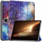 For OPPO Pad 2 11.6 inch Custer Painted 3-Fold Holder Smart Leather Tablet Case(Milky Way Nebula) - 1