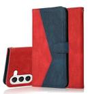 For Samsung Galaxy S23 5G Dual-color Stitching Leather Phone Case(Red Blue) - 1