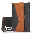 For Samsung Galaxy S23+ 5G Dual-color Stitching Leather Phone Case(Black Brown) - 1