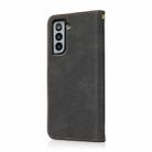 For Samsung Galaxy S21 5G Dual-color Stitching Leather Phone Case(Black Brown) - 3