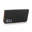 For Samsung Galaxy S21 5G Dual-color Stitching Leather Phone Case(Black Brown) - 6