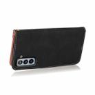 For Samsung Galaxy S21 5G Dual-color Stitching Leather Phone Case(Black Rose Gold) - 6