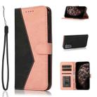 For Samsung Galaxy S21+ 5G Dual-color Stitching Leather Phone Case(Black Rose Gold) - 1