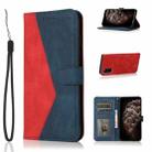 For Samsung Galaxy S20 Dual-color Stitching Leather Phone Case(Red Blue) - 1