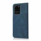 For Samsung Galaxy S20 Ultra Dual-color Stitching Leather Phone Case(Blue Green) - 3