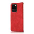 For Samsung Galaxy S20 Ultra Dual-color Stitching Leather Phone Case(Red Blue) - 3