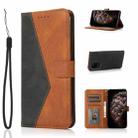 For Samsung Galaxy S20 Ultra Dual-color Stitching Leather Phone Case(Black Brown) - 1