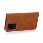 For Samsung Galaxy S20 Ultra Dual-color Stitching Leather Phone Case(Brown Red) - 6