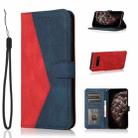For Samsung Galaxy S10 Dual-color Stitching Leather Phone Case(Red Blue) - 1