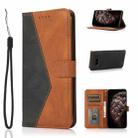 For Samsung Galaxy S10 Dual-color Stitching Leather Phone Case(Black Brown) - 1