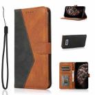 For Samsung Galaxy S10e Dual-color Stitching Leather Phone Case(Black Brown) - 1