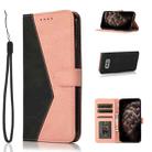 For Samsung Galaxy S10e Dual-color Stitching Leather Phone Case(Black Rose Gold) - 1