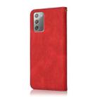 For Samsung Galaxy Note20 Dual-color Stitching Leather Phone Case(Red Blue) - 3