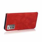 For Samsung Galaxy Note20 Dual-color Stitching Leather Phone Case(Red Blue) - 6