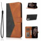 For Samsung Galaxy Note20 Dual-color Stitching Leather Phone Case(Black Brown) - 1