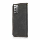 For Samsung Galaxy Note20 Dual-color Stitching Leather Phone Case(Black Brown) - 3