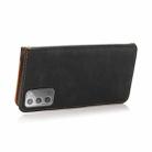 For Samsung Galaxy Note20 Dual-color Stitching Leather Phone Case(Black Brown) - 6