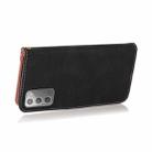 For Samsung Galaxy Note20 Dual-color Stitching Leather Phone Case(Black Rose Gold) - 6