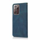 For Samsung Galaxy Note20 Ultra Dual-color Stitching Leather Phone Case(Blue Green) - 3