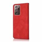 For Samsung Galaxy Note20 Ultra Dual-color Stitching Leather Phone Case(Red Blue) - 3