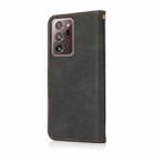 For Samsung Galaxy Note20 Ultra Dual-color Stitching Leather Phone Case(Black Brown) - 3