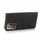 For Samsung Galaxy Note20 Ultra Dual-color Stitching Leather Phone Case(Black Brown) - 6
