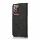 For Samsung Galaxy Note20 Ultra Dual-color Stitching Leather Phone Case(Black Rose Gold) - 3
