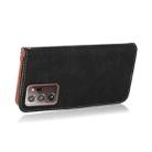For Samsung Galaxy Note20 Ultra Dual-color Stitching Leather Phone Case(Black Rose Gold) - 6