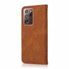 For Samsung Galaxy Note20 Ultra Dual-color Stitching Leather Phone Case(Brown Red) - 3