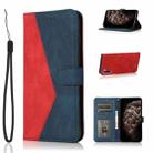 For Samsung Galaxy Note10 Dual-color Stitching Leather Phone Case(Red Blue) - 1